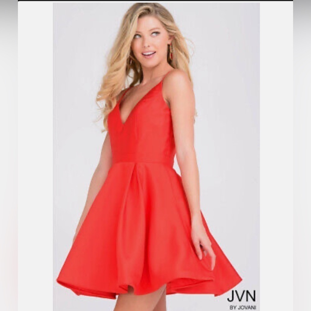 Red JVN Homecoming Formal Dress 0